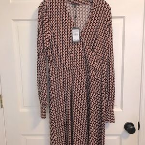 Adrianna Papell Long sleeve wrap dress